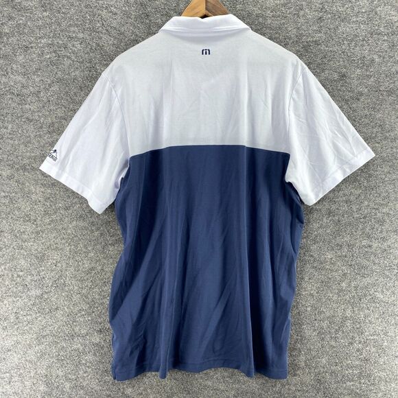 Travis Mathew Polo Shirt Men 2XL Blue Button Up Collared Short Sleeve Cotton - Picture 2 of 7
